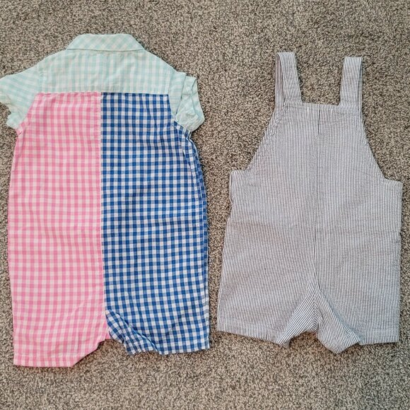 2 Crown & Ivy Boys  Romper & Overalls 18 Months - Picture 2 of 8